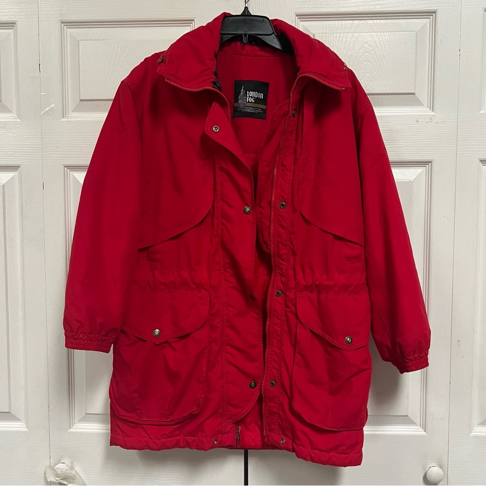 London Fog Women's Size Small Red Coat Jacket